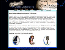 Tablet Screenshot of coloradomusiclessons.com